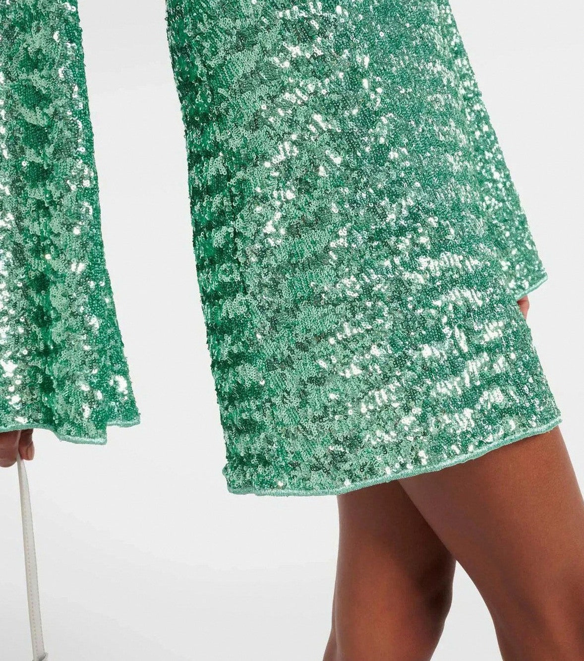 Sequin Plunge Mini Dress