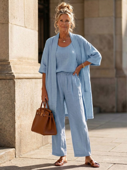 Short Sleeve Trousers Co Ord Set
