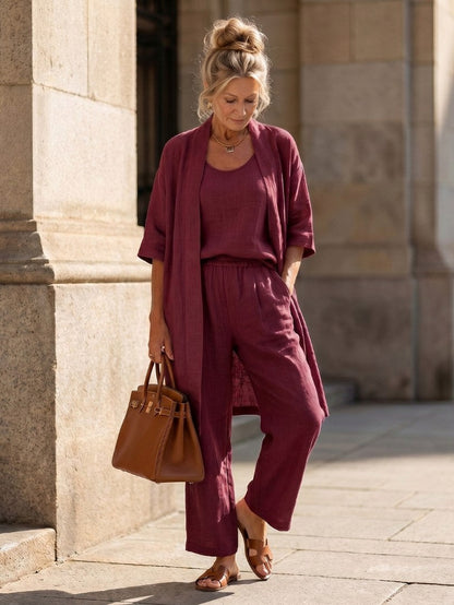Short Sleeve Trousers Co Ord Set