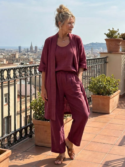 Short Sleeve Trousers Co Ord Set