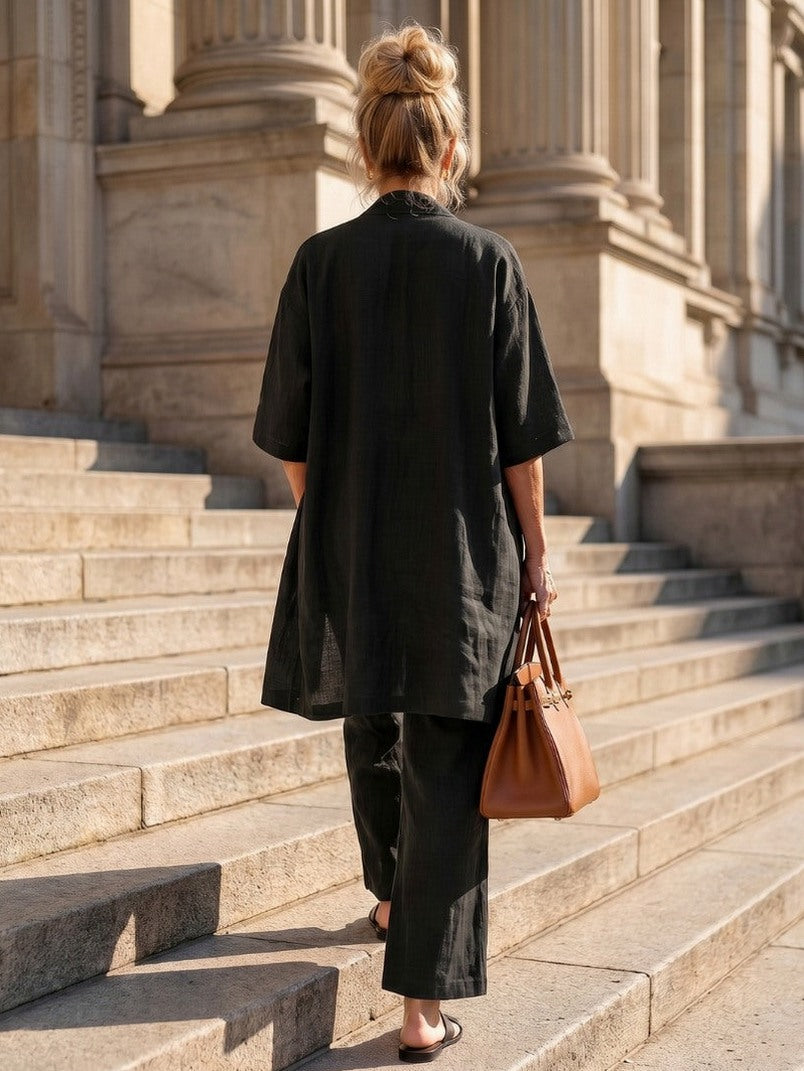 Short Sleeve Trousers Co Ord Set
