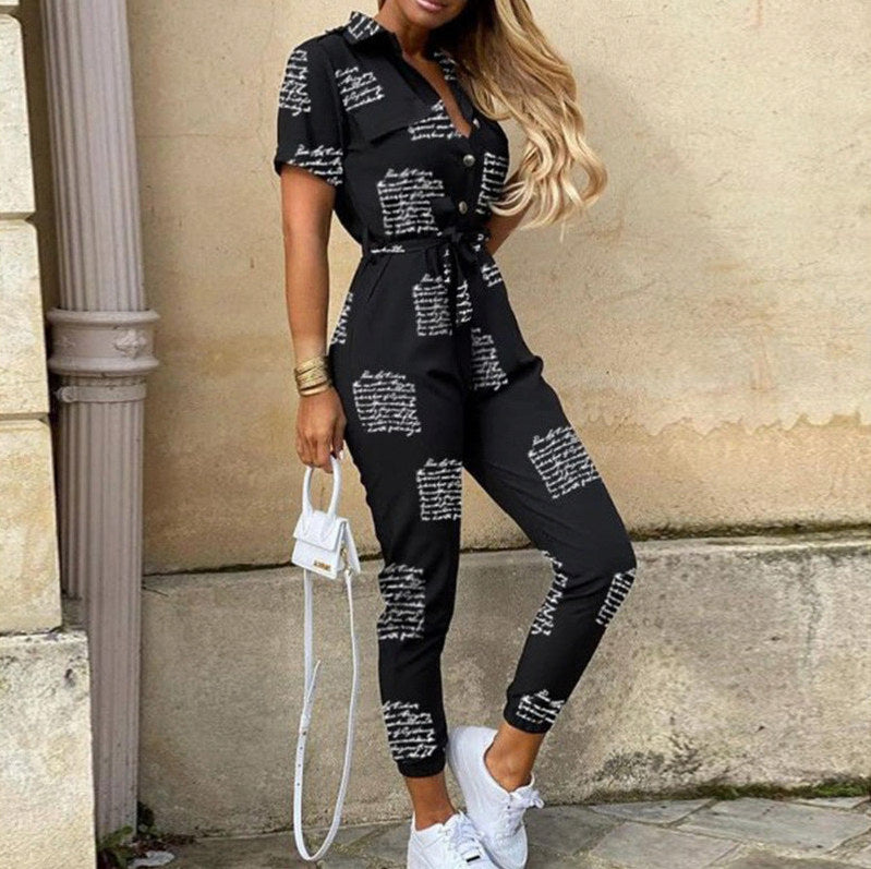 Short Sleeve Utility Jumpsuit