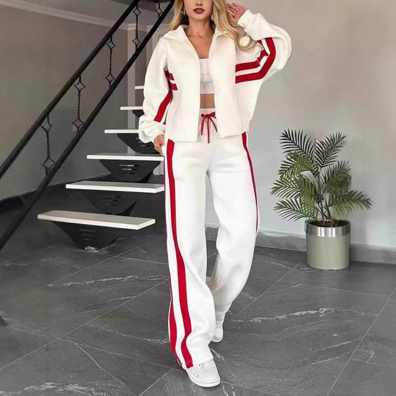 Striped Long Sleeve Two Piece Set
