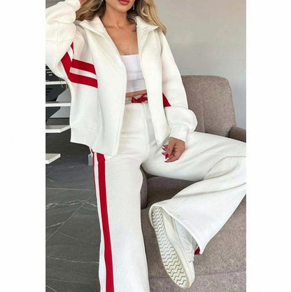Striped Long Sleeve Two Piece Set