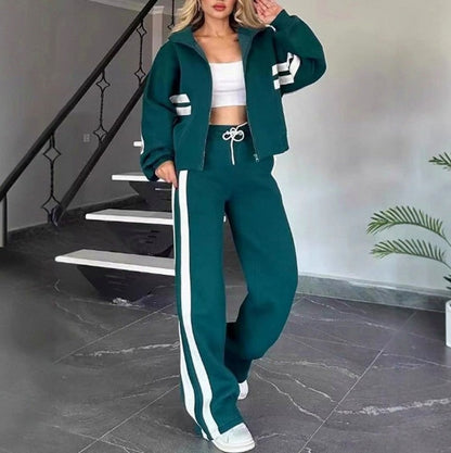 Striped Long Sleeve Two Piece Set