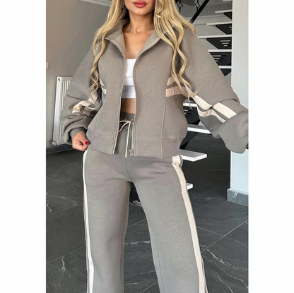 Striped Long Sleeve Two Piece Set