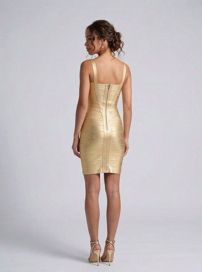 Sweetheart Sleeveless Bandage Mini Dress
