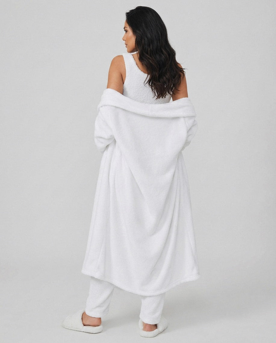 Fleece Long Sleeve Robe Three Piece Co Ord Set