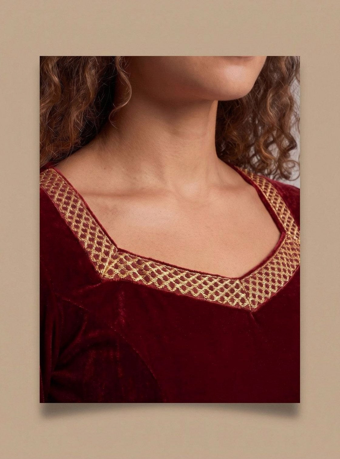 Velvet Square Neck Long Sleeve Maxi Dress