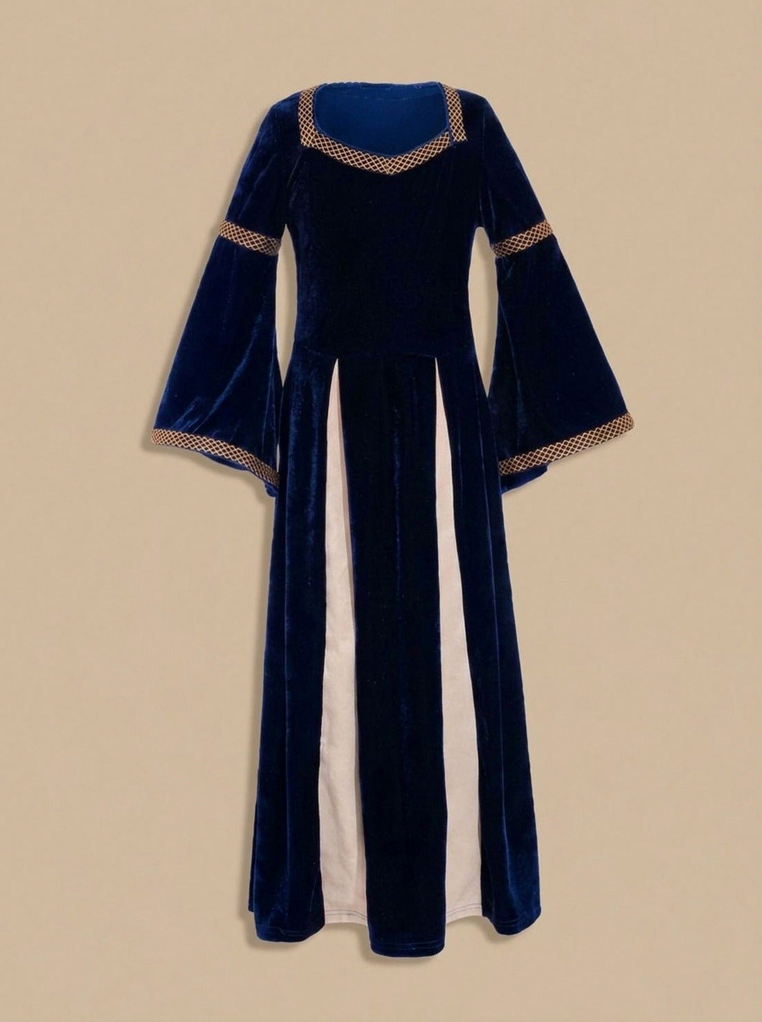 Velvet Square Neck Long Sleeve Maxi Dress